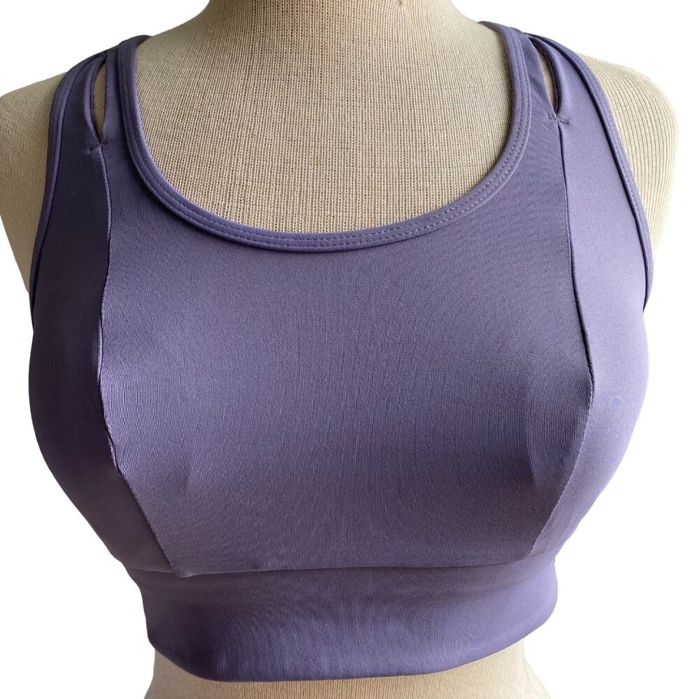 Apana Womens Padded Wireless Sports Bra Size Small Purple Athletic Longline - Picture 10 of 10